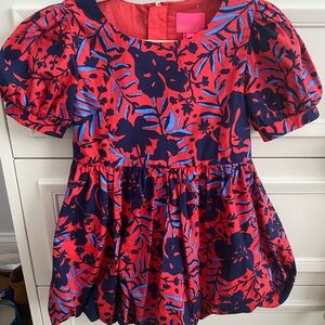 Lilly Pulitzer Kids Floral Dress - Pink and Blue